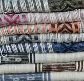Echarpe équitable artisanale Flocon en coton éthiopien